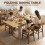 Homcom HOMCOM Modern Folding Dining Table for 4 Under-Table Storage 140cm Oak 4