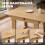 Homcom HOMCOM Modern Folding Dining Table for 4 Under-Table Storage 140cm Oak 7