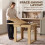 Homcom HOMCOM Modern Folding Dining Table for 4 Under-Table Storage 140cm Oak 5