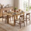 Homcom HOMCOM Modern Folding Dining Table for 4 Under-Table Storage 140cm Oak 9