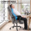 Homcom HOMCOM Big and Tall Office Chair with Lumbar Support, Grey 7
