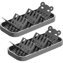 2Pcs Likmat met Zuignappen voor Honden en Katten, Siliconen Anti-Slikmat voor Bad, Verzorging en Training Bruin