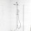 NES Home Nes Home Exposed Sqaure Shower Mixer Handset & Riser Rail Kit Chrome 1