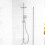 NES Home Nes Home Exposed Sqaure Shower Mixer Handset & Riser Rail Kit Chrome 2