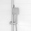 NES Home Nes Home Exposed Sqaure Shower Mixer Handset & Riser Rail Kit Chrome 3