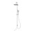 NES Home Nes Home Exposed Sqaure Shower Mixer Handset & Riser Rail Kit Chrome 7