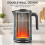 Homcom HOMCOM 1.7L Fast Boil 3000W Electric Kettle with LED Display, Grey 9