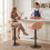 Homcom HOMCOM Bar Stools Adjustable Height Backrest Set of 2, Brown 1