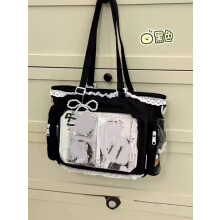 (Black -No Decoration) Ballet Girl Large Appetite Itabag Japanese Two-Dimension Single Shoulder Crossbody Bag Gift For Friends Women'S Handbag