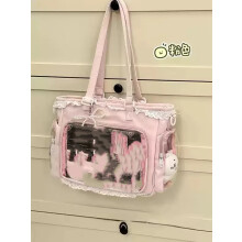 (Pink - No Decoration) Ballet Girl Large Appetite Itabag Japanese Two-Dimension Single Shoulder Crossbody Bag Gift For Friends Women'S Handbag