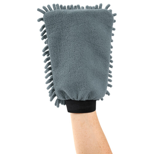 JVL Microfibre Hand Mitt Grey Dusting Cloth 2