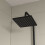 NES Home Nes Home Square Shower Mixer Handset & Riser Rail Kit Matte Black 5