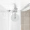 NES Home Nes Home Exposed Round Shower Mixer Handset & Riser Rail Kit Chrome 4