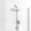 NES Home Nes Home Exposed Round Shower Mixer Handset & Riser Rail Kit Chrome 5