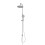 NES Home Nes Home Exposed Round Shower Mixer Handset & Riser Rail Kit Chrome 7