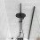 NES Home Nes Home Round Shower Mixer Handset & Riser Rail Kit Matte Black 3