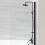 NES Home Nes Home Round Shower Mixer Handset & Riser Rail Kit Matte Black 6