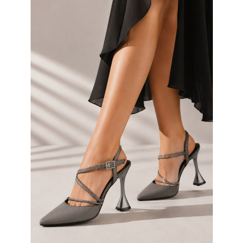 (38, Gray) Strappy Heels Size 34-43