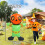 (Pumpkin Devil Little Ghost) Outdoor Halloween PVC Inflatable Devil Pumpkin Head Prop Stand 4
