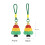 (Christmas tree) Creative Cute Christmas Keychain Set Tree Apple PU Leather Ornament Gift 1
