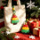 (Christmas tree) Creative Cute Christmas Keychain Set Tree Apple PU Leather Ornament Gift 5