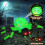 (Green) COMIN 9FT LED Aufblasbare grüne Spinne Halloween-Gartendekoration mit Lichtern 3