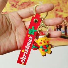 (#35) Multi PVC Cartoon Christmas Tree DIY Keychain Kit with Ornaments Plush Toys Small Gifts