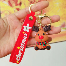(#2) Multi PVC Cartoon Christmas Tree DIY Keychain Kit with Ornaments Plush Toys Small Gifts