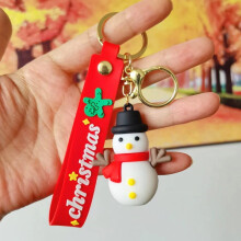 (#14) Multi PVC Cartoon Christmas Tree DIY Keychain Kit with Ornaments Plush Toys Small Gifts