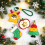 (Christmas tree) Creative Cute Christmas Keychain Set Tree Apple PU Leather Ornament Gift 2