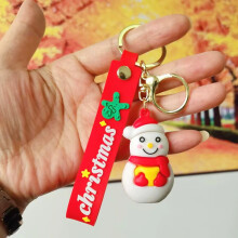 (#31) Multi PVC Cartoon Christmas Tree DIY Keychain Kit with Ornaments Plush Toys Small Gifts
