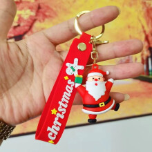 (#5) Multi PVC Cartoon Christmas Tree DIY Keychain Kit with Ornaments Plush Toys Small Gifts
