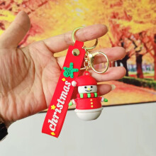 (#29) Multi PVC Cartoon Christmas Tree DIY Keychain Kit with Ornaments Plush Toys Small Gifts