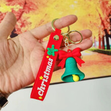 (#twenty four) Multi PVC Cartoon Christmas Tree DIY Keychain Kit with Ornaments Plush Toys Small Gifts