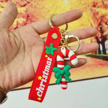 (#33) Zestaw do samodzielnego wykonania breloka z wieloma elementami z PVC w kształcie choinki, pluszowymi zabawkami i ozdobami, drobnymi prezentami