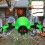 (Green) COMIN 9FT LED Aufblasbare grüne Spinne Halloween-Gartendekoration mit Lichtern 5