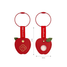 (apple) Chiński styl, szczęśliwy brelok, kreatywny brelok ze skóry, etui na karty AirTag, praktyczny prezent