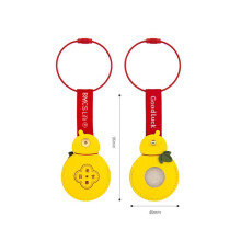 (gourd) Chinese Style Lucky Keychain Creative Key Ring Leather Card Holder AirTag Case Practical Gift