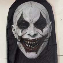 (12#, 40*25) Halloween Skull Mesh Headgear Mask Ghostly Simulation Prank Party Costume Decoration