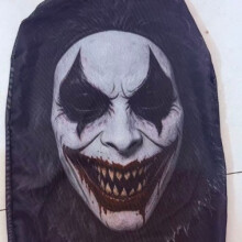 (10#, 40*25) Halloween Skull Mesh Headgear Mask Ghostly Simulation Prank Party Costume Decoration