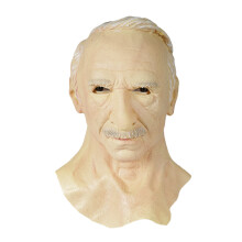 (Western-style old man) Incredibly Realistic Halloween Latex Mask for Seniors Perfect for Parties and Celebrations