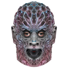 (40293) Halloween-Alien-Nippelmaske aus Latex, Kopfbedeckung für Horror-Monster-Cosplay, Requisiten für Spukhäuser
