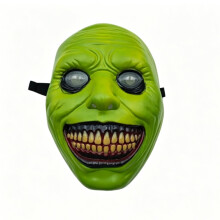 (green) Halloween Masks Horror Exorcists White-Faced Demons Haunted Rooms Pranks Cosplay Party Props