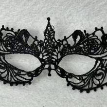 (Prom Mask 1, 22CMX11CM) Gold Stamped Lace Half Face Mask for Masquerade Party Halloween