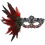 (red) Venice Carnival Feather Lace Half-Face Masquerade Mask Halloween 1