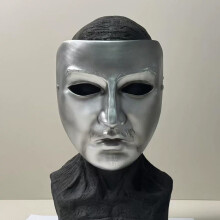 (Resin Baldwin IV, plain, 20*16.5cm) Resin Hannya Mask Masquerade Devil Japanese Demon King Hundred Demons Halloween Costume Props