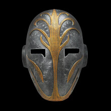 (Resin Star Wars MW2 Antique Silver 21*27cm) Resin Hannya Mask Masquerade Devil Japanese Demon King Hundred Demons Halloween Costume Props