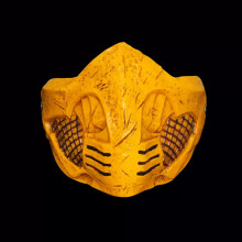 (Yellow resin scorpion, 13*16cm) Resin Hannya-maske maskerade djevel japansk demonkonge hundre demoner Halloween-kostyme rekvisitter