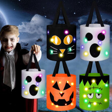 (Classic Color) 4 Stück leuchtende, bunte Halloween-Süßigkeitentüten