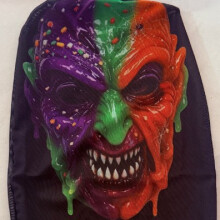 (3#, 40*25) Halloween Skull Mesh Headgear Mask Ghostly Simulation Prank Party Costume Decoration
